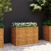Podwyższona grządka ogrodowa 100x50x69 cm, stal Corten