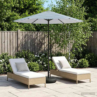 Parasol ogrodowy z podstawą 230 x 230 cm Poliester Prostokątny