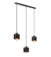 Lampa wisząca czarna 3xE27 Olena 33-79022