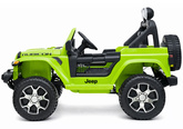 Auto na Akumulator Jeep Rubicon Światła LED MP3 Pilot 4x4 Zielony