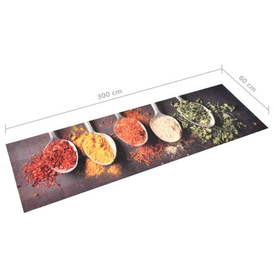 vidaXL Kuchenny dywanik podłogowy Spoons, 60x300 cm