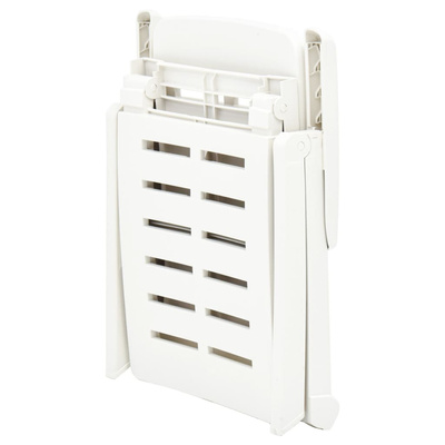 Składany leżak, plastikowy, biały