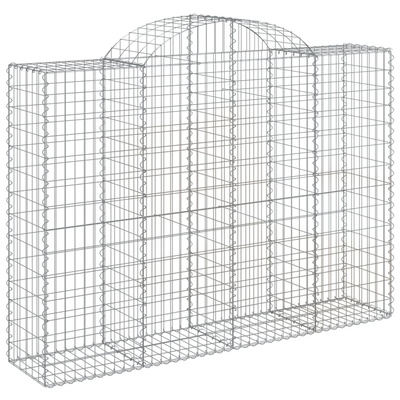 Kosze gabionowe, 40 szt, 200x50x140/160cm, galwanizowane żelazo