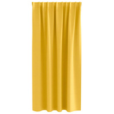 Firany blackout z kółkami 2 pcs Musztardowy Żółty 175 x 140 cm