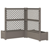 Duża doniczka z trelą 2 pcs Szary 143 x 143 x 133,5 cm PP