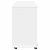 Rolkowa szafka Biały 100 x 39 x 65,5 cm Lite drewno sosnowe