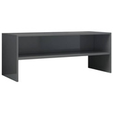 vidaXL Szafka pod TV, szara, wysoki połysk, 100x40x40 cm