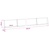 Mur oporowy 4 szt. 80 x 12 x 40 cm Stal ocynkowana srebrny
