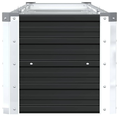 Podwyższona donica z galwanizowanej stali 320x40x45 cm antracyt