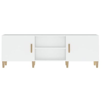 vidaXL Szafka pod TV, biała, 150x30x50 cm, materiał drewnopochodny wariant 5