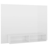 vidaXL Wisząca szafka pod TV, biała, wysoki połysk, 120x23,5x90 cm