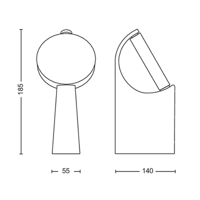 Słupek ogrodowy LED MIMOSA 7W 4000K 680lm IP44 25cm antracyt Philips