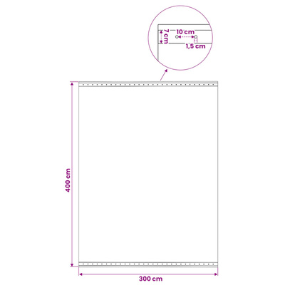 Plandeka z oczkami 2 szt. zielony 4 x 3 m 260 gsm PE