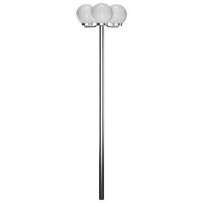 Lampa ogrodowa na słupku, 3 kule, 220 cm