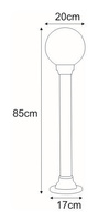 Niska zewnętrzna lampa stojąca K-ML-OGROD 200 0.6 KL. OPAL z serii ASTRID KAJA