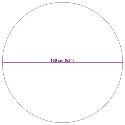 Dywany pokojowe Okrągły PALMERAS Kremowy ? 160 CM Poliester