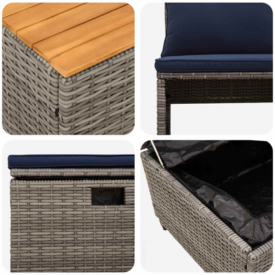 Zestaw sof na zewnątrz 4 -Seater 4 szt. 55 x 30 x 39 cm