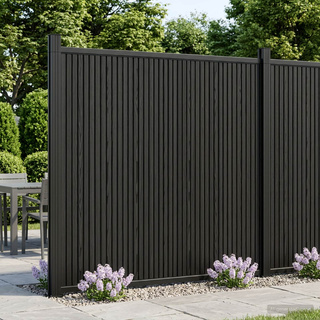 Panel ogrodzeniowy 7 szt. 1230 x 186,5 cm WPC i aluminium