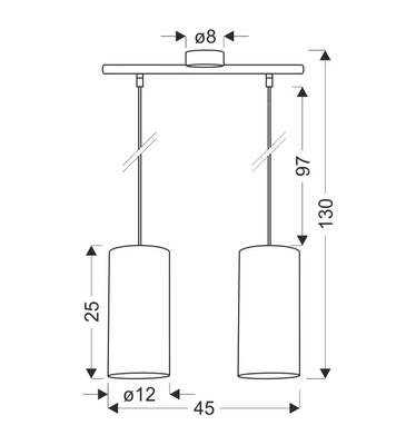 Aragona lampa wisząca 2x60 e27 abażur korkowy