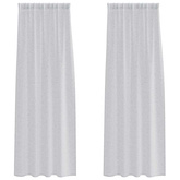 Firany Voile 2 pcs Jasnoszary 225 x 140 cm Poliester