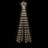 vidaXL Choinka stożkowa, 108 zimnych białych LED, 70x180 cm