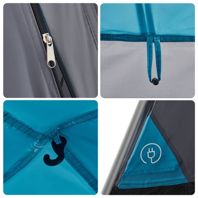 vidaXL Namiot rodzinny, 8-os., niebieski, szybko rozkładany