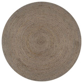 vidaXL Ręcznie robiony dywanik z juty, okrągły, 90 cm, szary