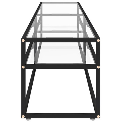 vidaXL Szafka pod TV, przezroczysta, 180x40x40,5 cm, hartowane szkło