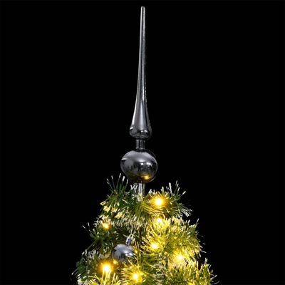 Sztuczna choinka ze 150 LED, bombkami i śniegiem, 150 cm vidaXL