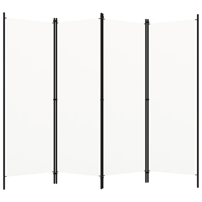 Parawan 4-panelowy, biały, 200 x 180 cm