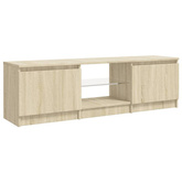 vidaXL Szafka pod TV z oświetleniem LED, dąb sonoma, 120x30x35,5 cm