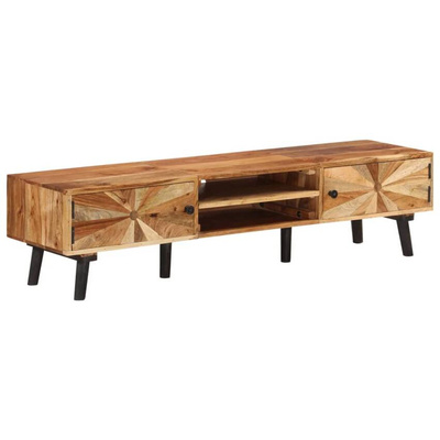 vidaXL Szafka pod TV, 145x35x35 cm, lite drewno akacjowe