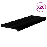 Stopnie schodowe, 20 szt. brązowoczarne 70x25x2cm lite drewno dębowe