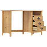 vidaXL Biurko Hill z 3 szufladami, 120x50x74 cm, lita sosna model standard