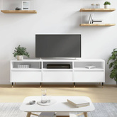 vidaXL Szafka pod TV, biała, 150x30x44,5 cm, materiał drewnopochodny wariant 5