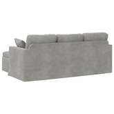 Sofa Jasnoszary 198 x 134 x 80 cm Aksamit