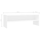vidaXL Szafka pod TV, biała, 120x40x40 cm, materiał drewnopochodny