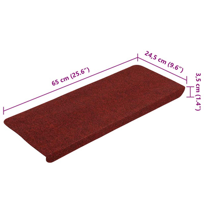 Samoprzylepne nakładki na schody, 15 szt., 65x24,5x3,5 cm model standard