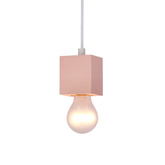 Cubick lampa wisząca biały 1x20W E27 różowy