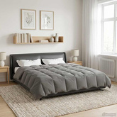 Kołdra na cały rok Jasnoszary 240 x 260 cm Mikrofibra