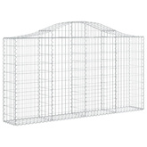 Kosze gabionowe, 11 szt, 200x30x100/120cm, galwanizowane żelazo