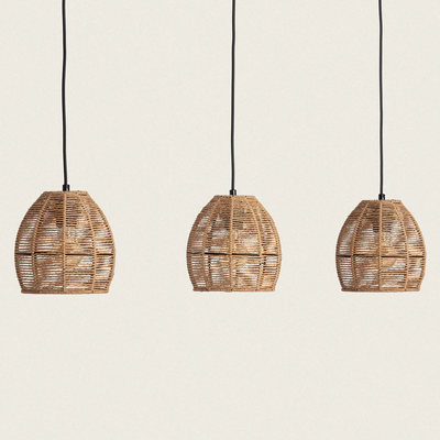Lampa Wisząca Bohp z Plecionego Papieru Abruzzo Francesca 3xE27