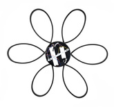 LAMPA DEKORACYJNA OKRĘGI 100W + PILOT CZARNA DL-J05 FIORE