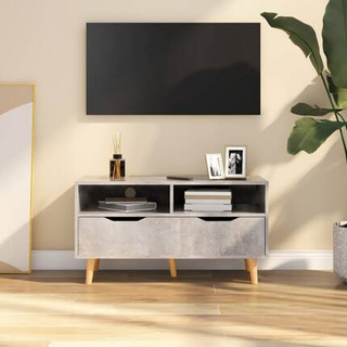 vidaXL Szafka pod TV, szarość betonu, 90x40x48,5 cm