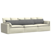 Poduszki na sofę 2 pcs Ciemnoszary 200 x 40 cm tkanina
