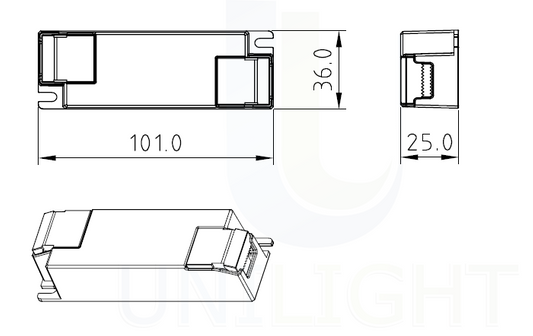Zasilacz LED 10W 100-500mA DALI DT6 NFC
