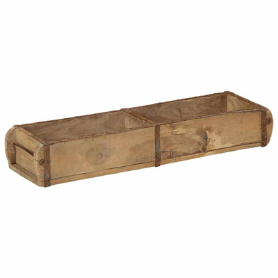 Taca 4 pcs Brązowy 57 x 15 x 9 cm Lite Drewno Recyklingowe