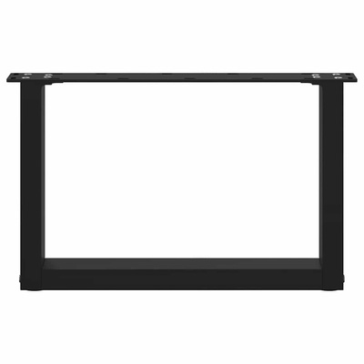 Nogi do stolika kawowego w kształcie litery U 2 szt. Czarne 50x(30-31) cm Stal