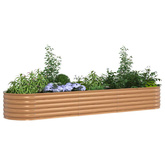 Podniesiony grządka Brązowy 320 x 80 x 44 cm Stal