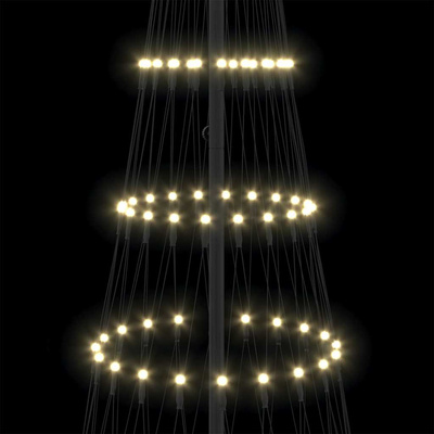 Choinka świąteczna LED z podstawą Ciepła biel 250 cm Metal